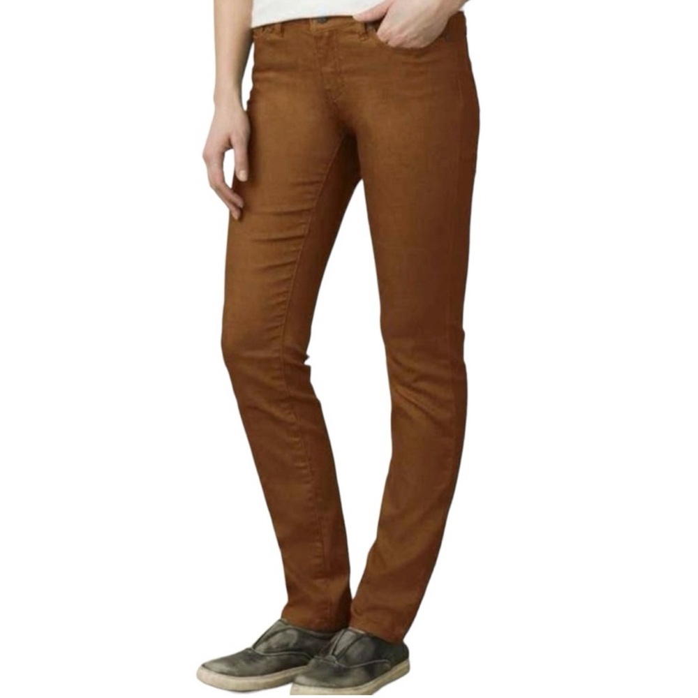 PrAna Women's Straight Leg Corduroy Pants Low Rise Stretch Brown Size 6